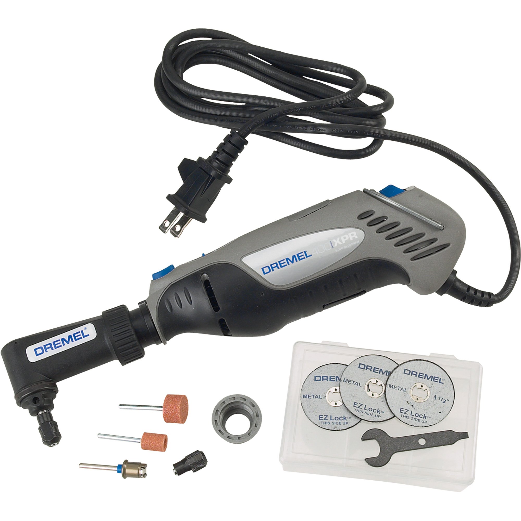 Dremel 400 XPR High Speed Rotary Tool with Right Angle Attachment